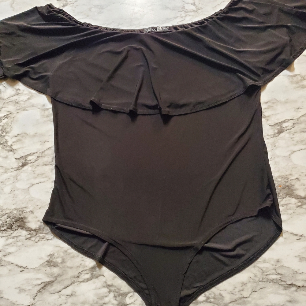 Black Off the Shoulder Bodysuit